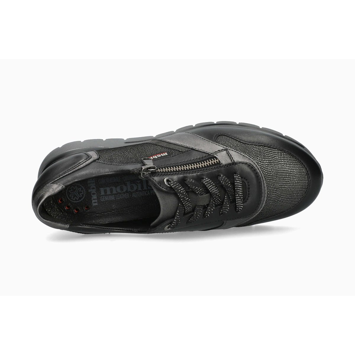 Baskets en cuir EREEN noir 3, MEPHISTO