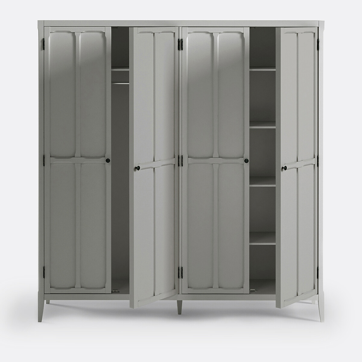 Armoire 4 portes, Eugénie gris clair, LA REDOUTE INTERIEURS