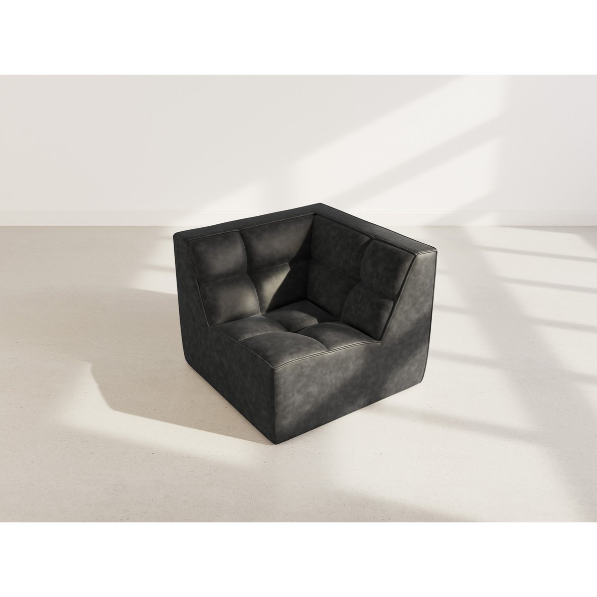 Canapé d'Angle réversible 1 places - ALYA noir, BEST MOBILIER