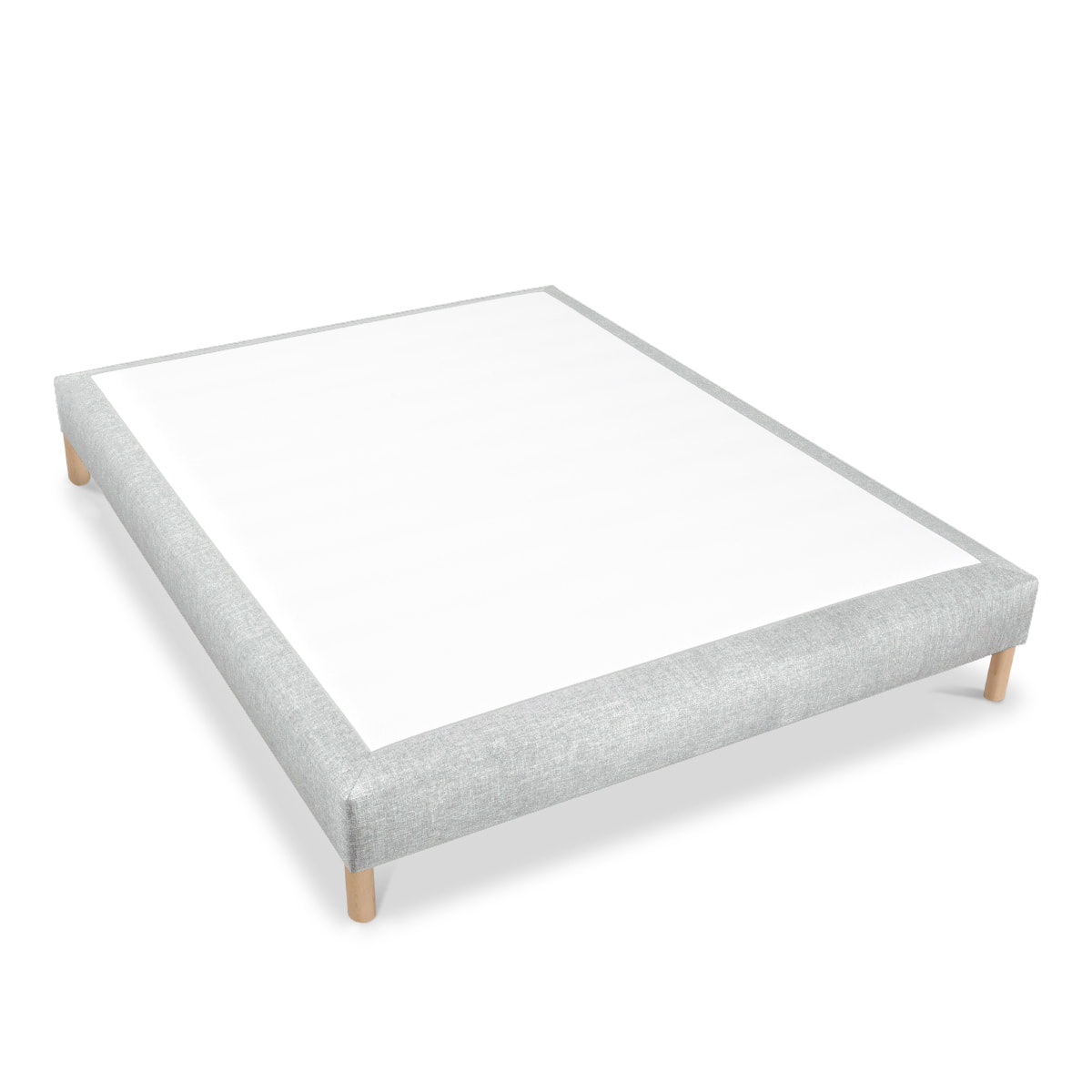 Sommier tapissier Tissu SISAL - gris foncé - 100x200 sable, BELLECOUR