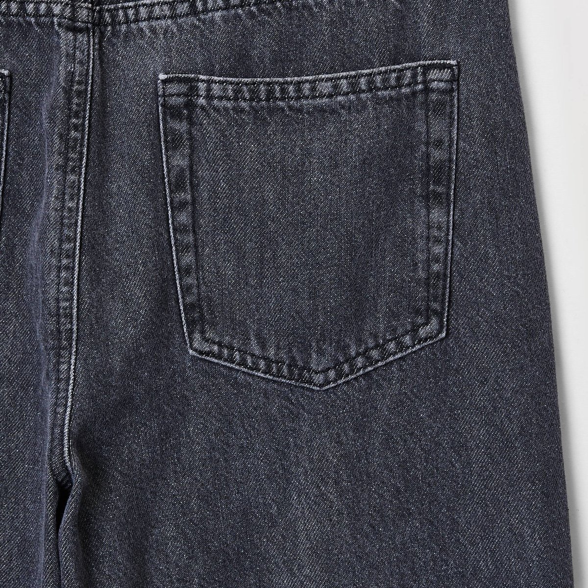 Jean large droit en coton grey denim, MONOPRIX