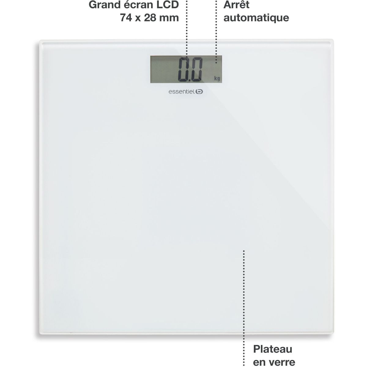 Pèse personne EPP7 Flocon blanc, ESSENTIEL B