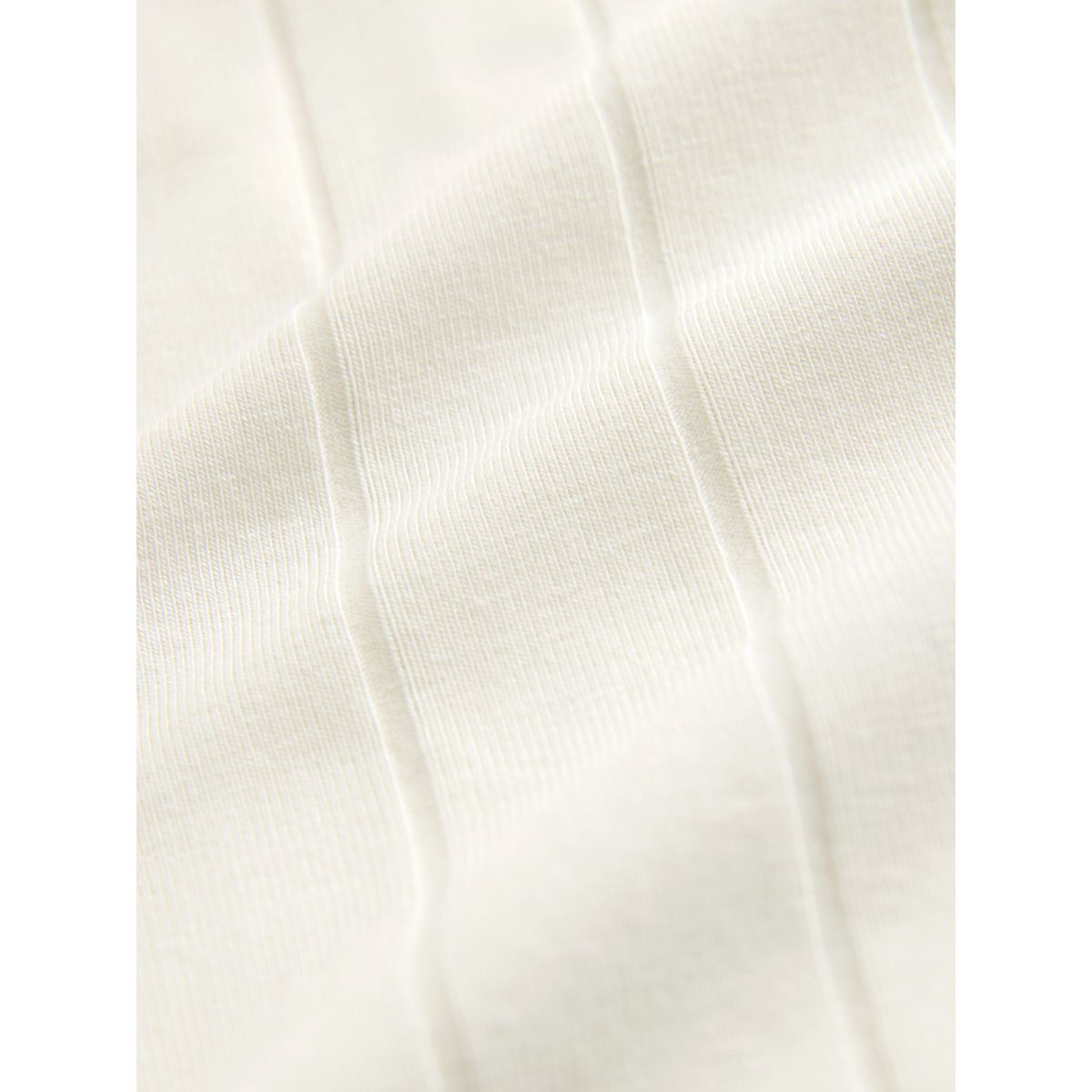 T-shirt texturé élégant en coton et modal blanc écru, NEXT