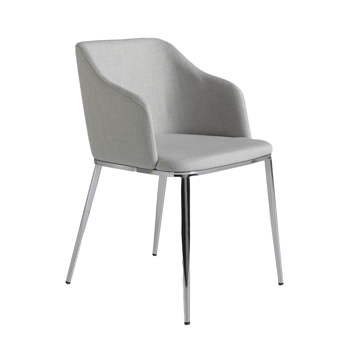 Chaise en tissu gris | acier, ANGEL CERDA