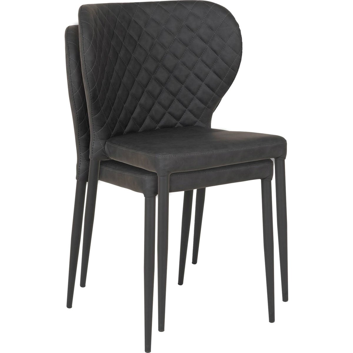 Chaise capitonnée collection MALITED gris anthracite, RECOLLECTION