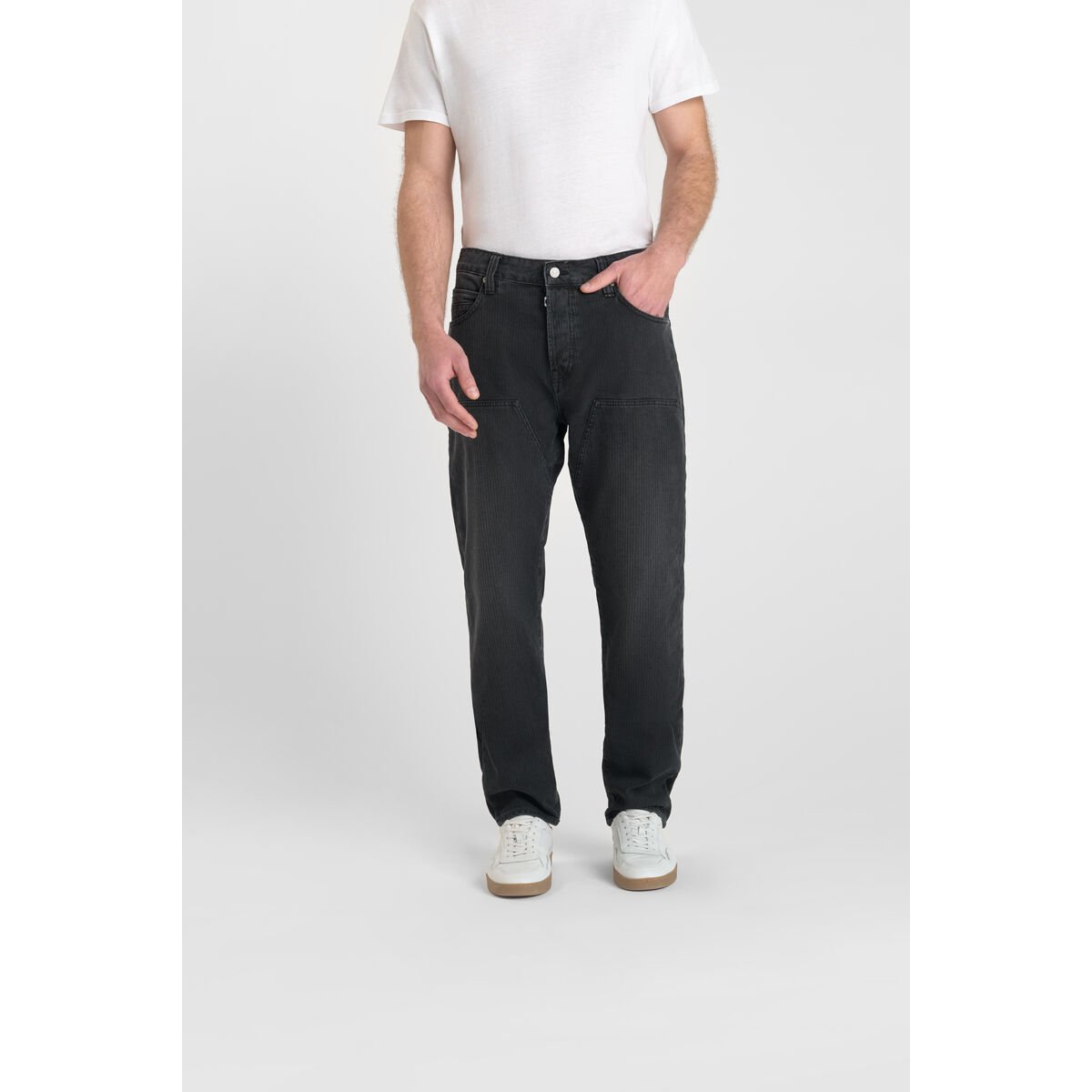 Jeans loose, large loose , longueur 34 black / black, LE TEMPS DES CERISES