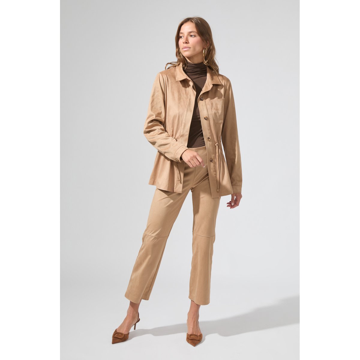 Veste fine boutonnée YEPA beige, BENOA