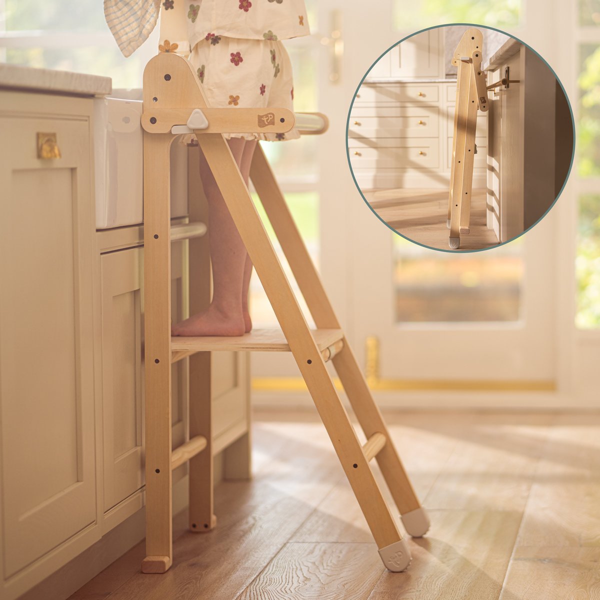 Tour d'apprentissage pliable marron - blanc, ACTIVE TOTS