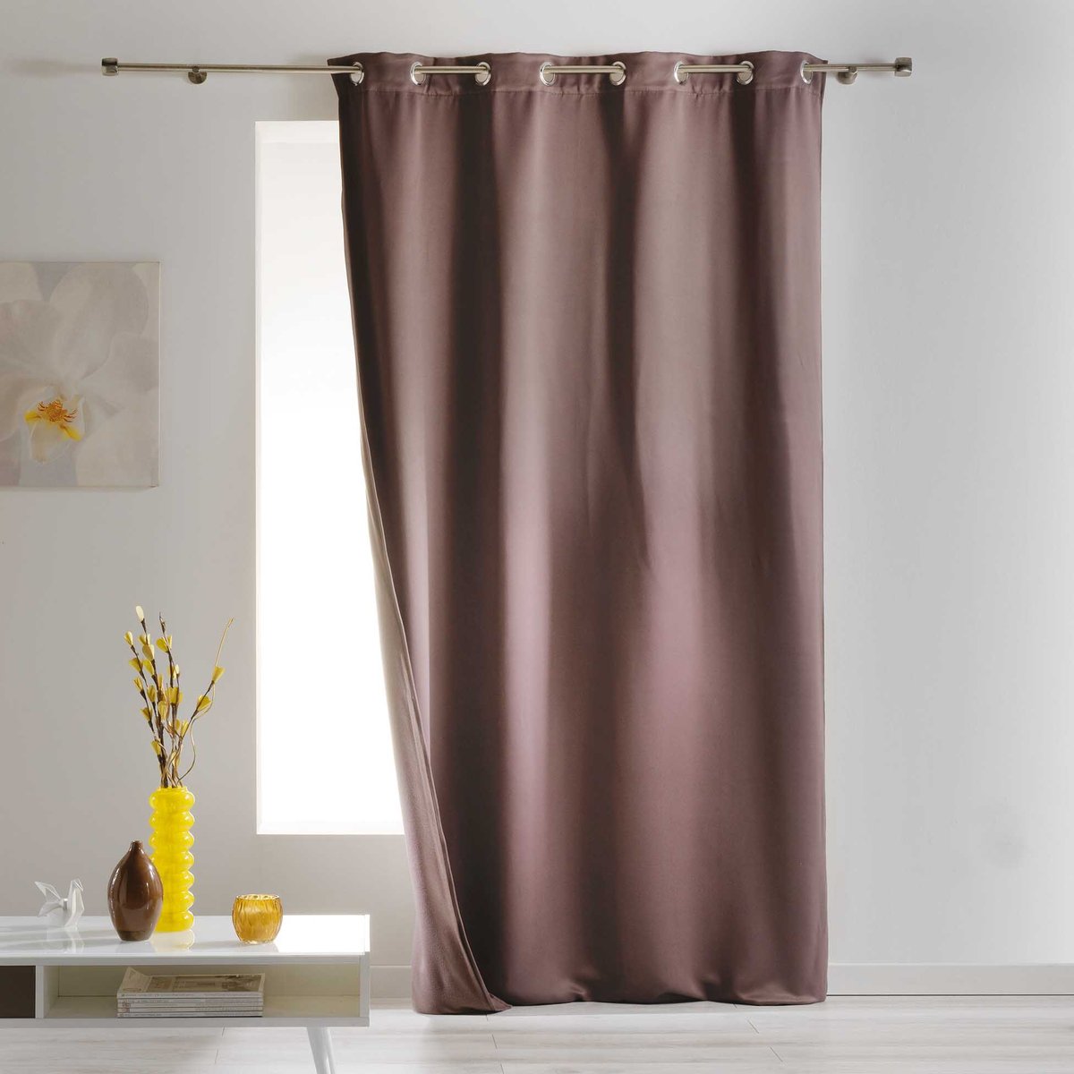 Rideau a oeillets Covery taupe, EDEN