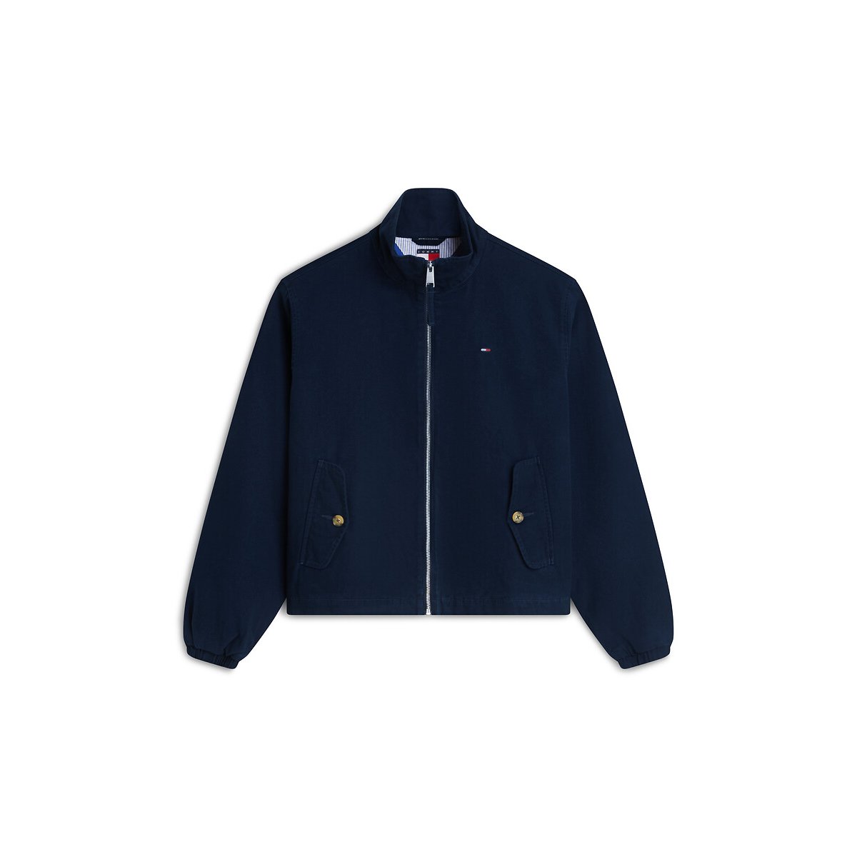 Cotton Canvas Zip-Up Jacket navy, TOMMY JEANS