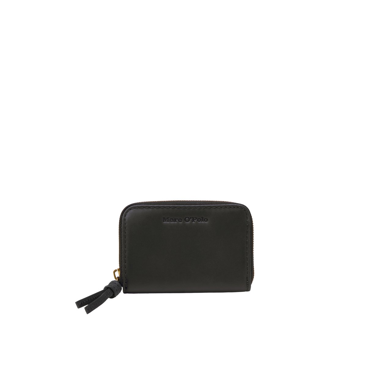 Porte-monnaie small en cuir de vache noble noir, MARC O'POLO