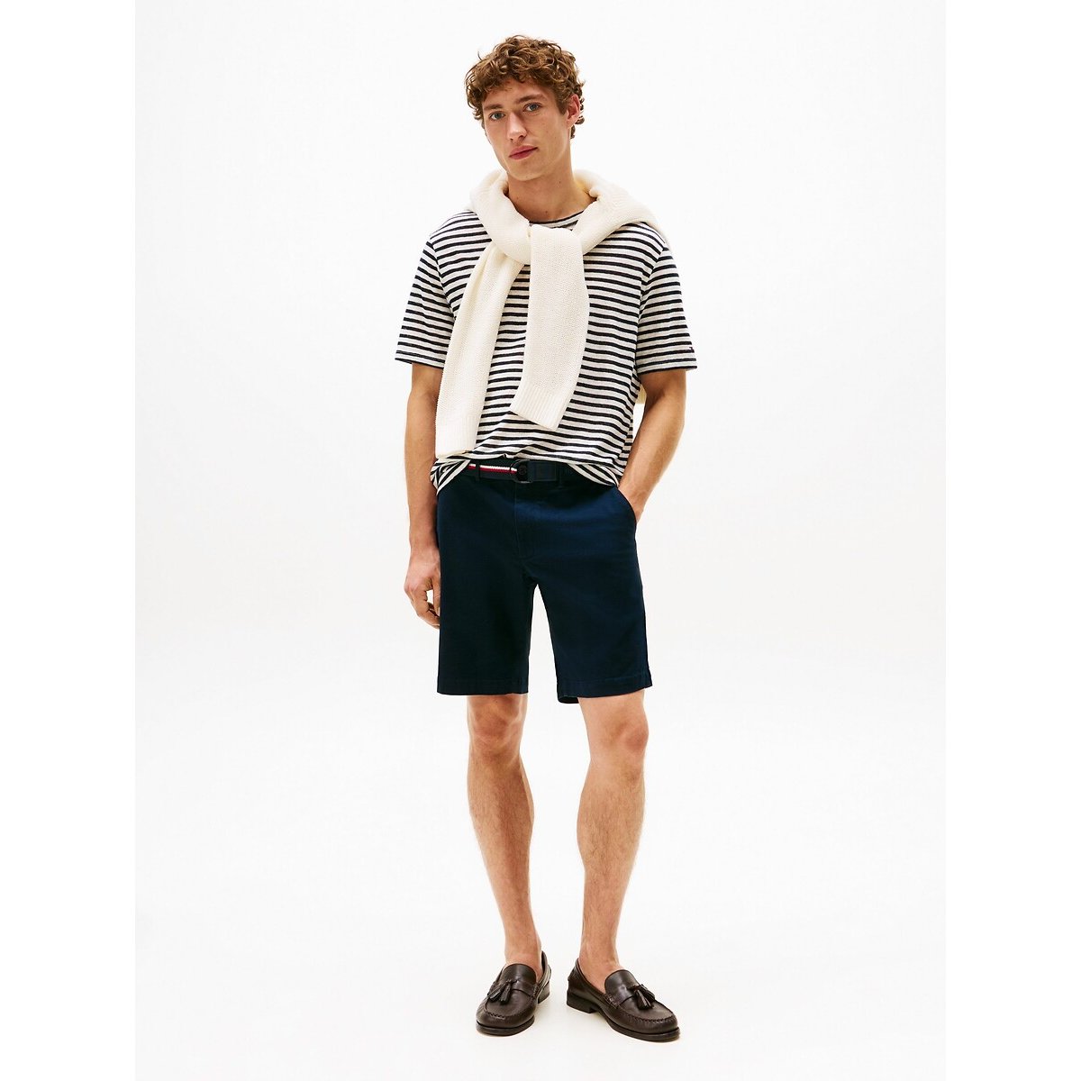 Short essentiel Brooklyn avec ceinture bleu, TOMMY HILFIGER