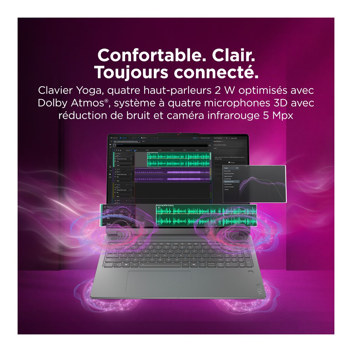 Ordinateur portable Yoga 7 2-in-1 14IPH11U7 14" Tactile OLED Intel Core Ultra 7 355 16 Go RAM LPDDR5x SSD 512 Go couleur unique, LENOVO