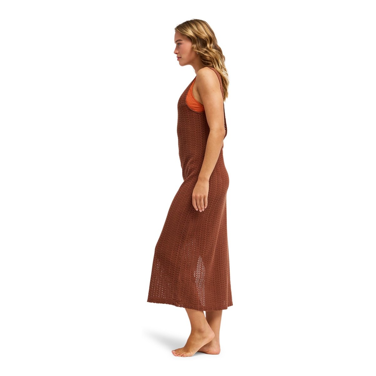 Robe de plage en crochet PLAYA MOOD. marron cappuccino, ROXY