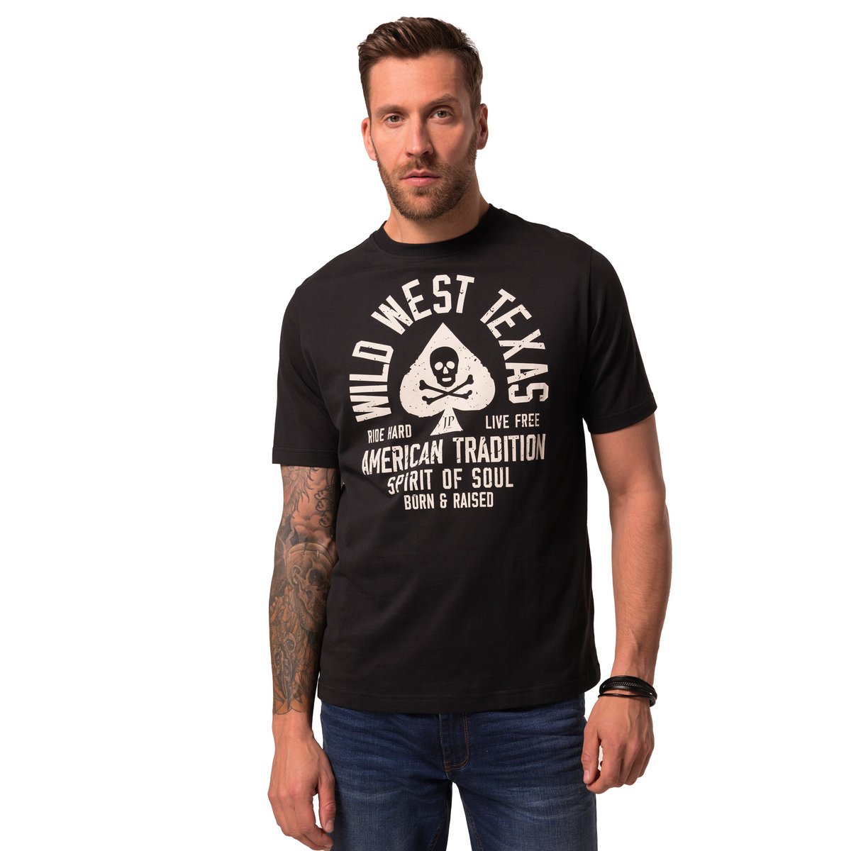 Lot de 2 t-shirts à manches courtes noir, JP1880