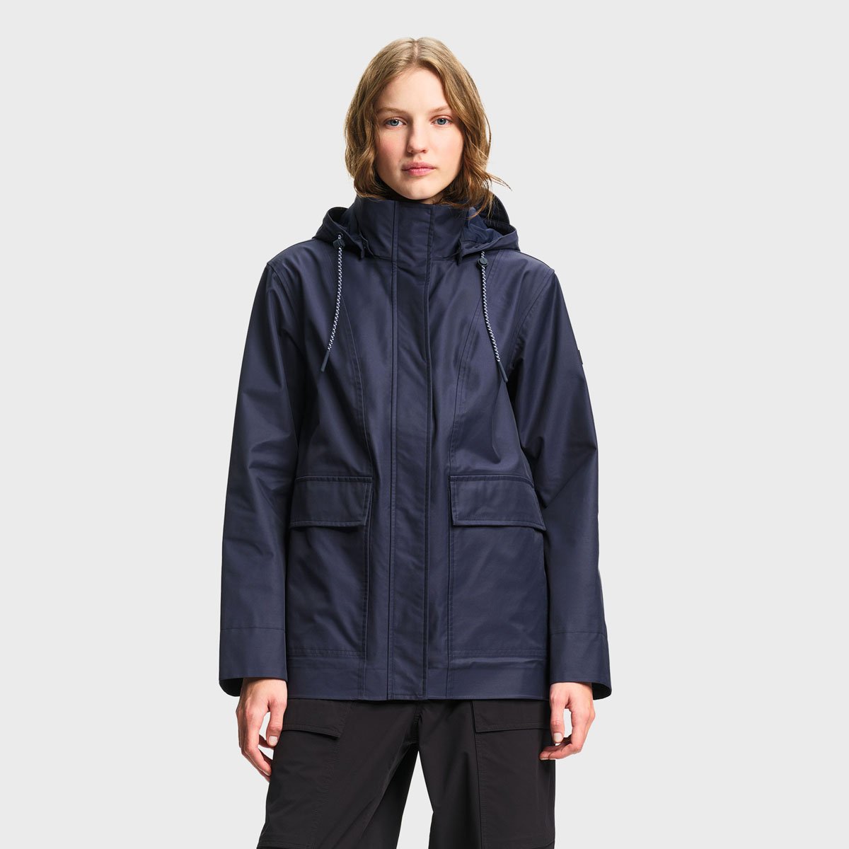 Parka imperméable à capuche amovible T-KIT bleu nuit, AIGLE