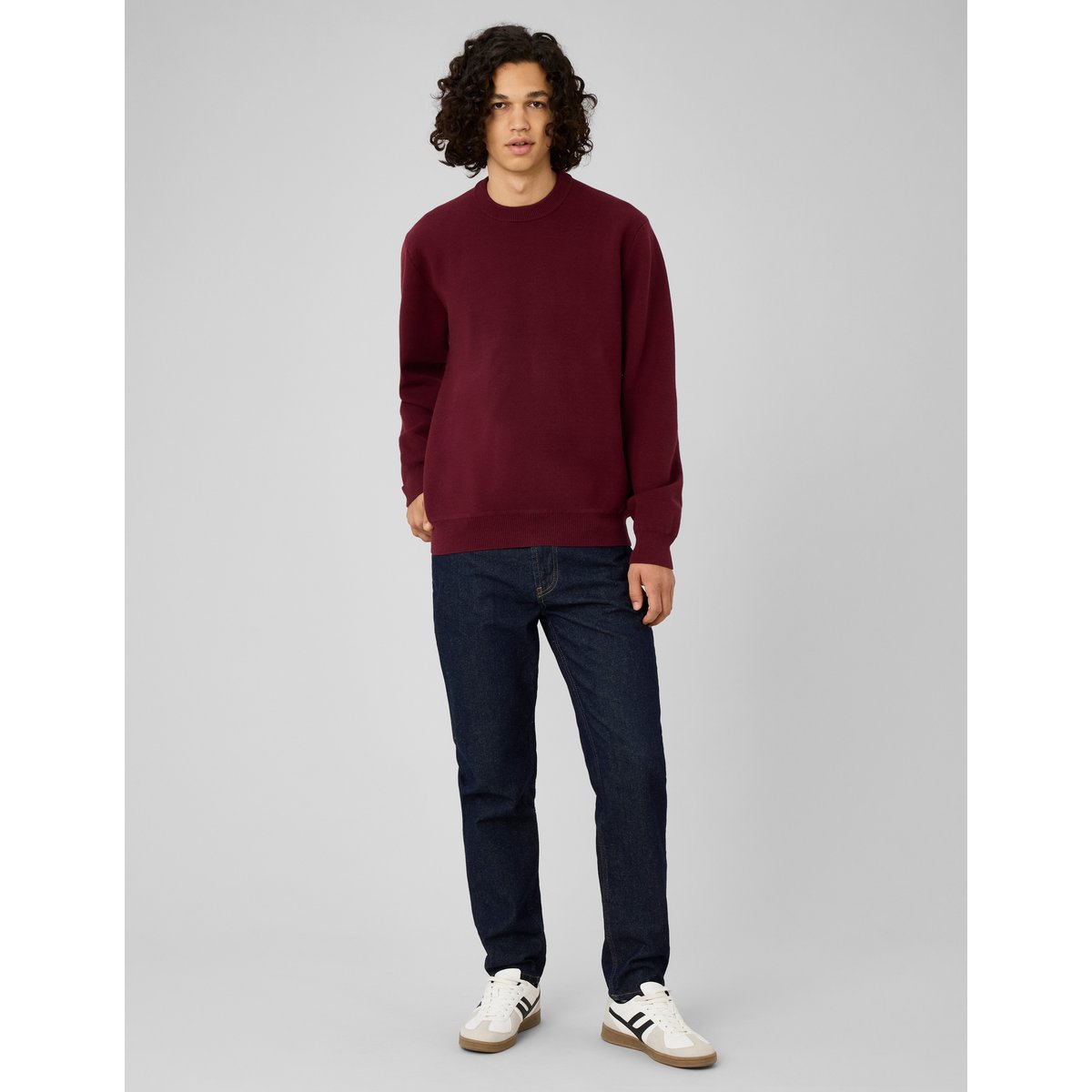 Pull col rond bordeaux, BZB
