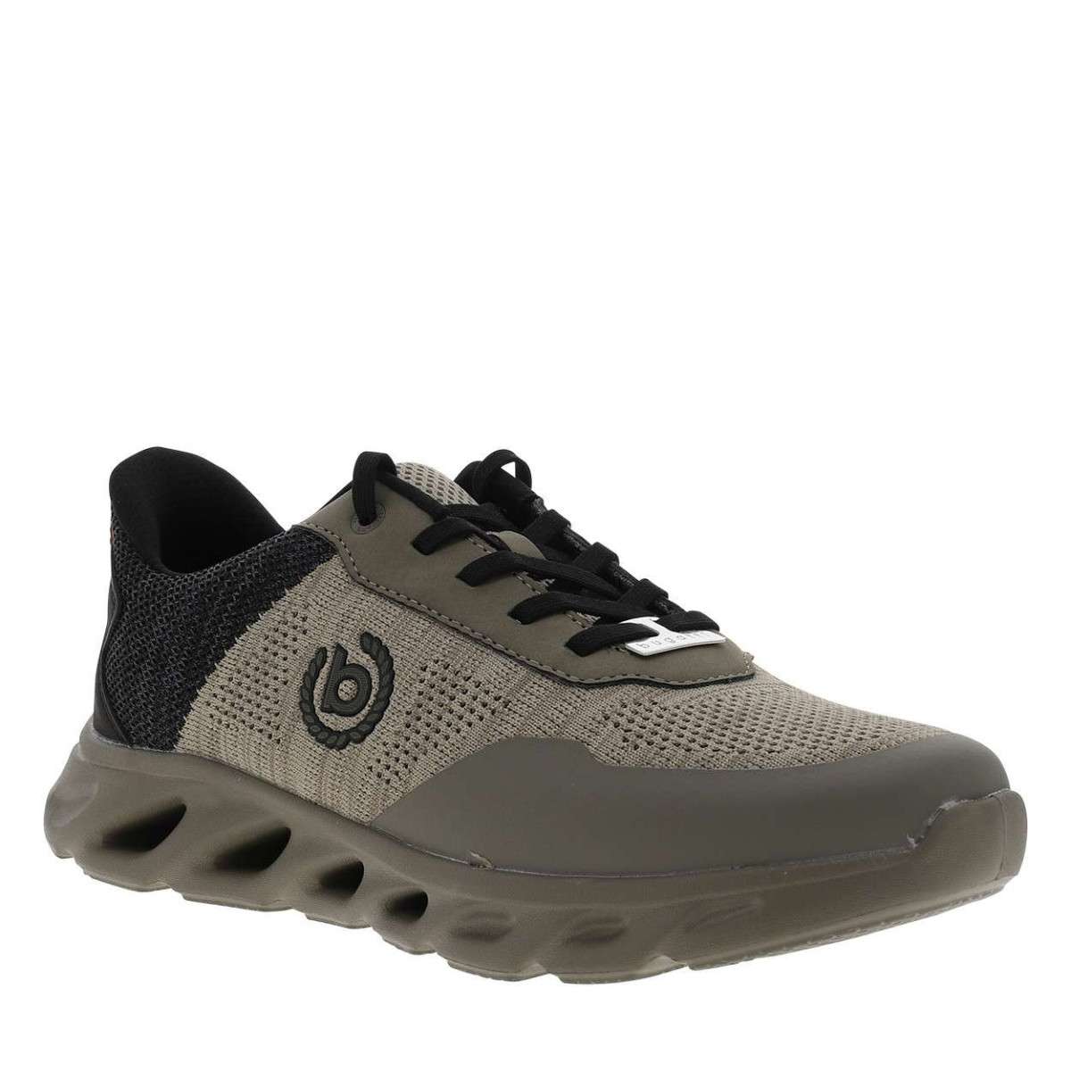 Sneakers talon plat vert, BUGATTI