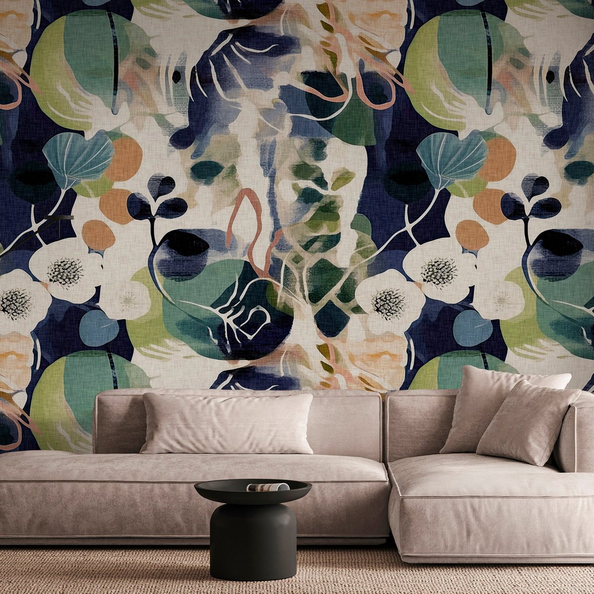 Papier peint panoramique Hanami XL - fleurs de cerisier, intissé mat 150 g, fabriqué en France multicolore, LE PAPIERS DE NINON