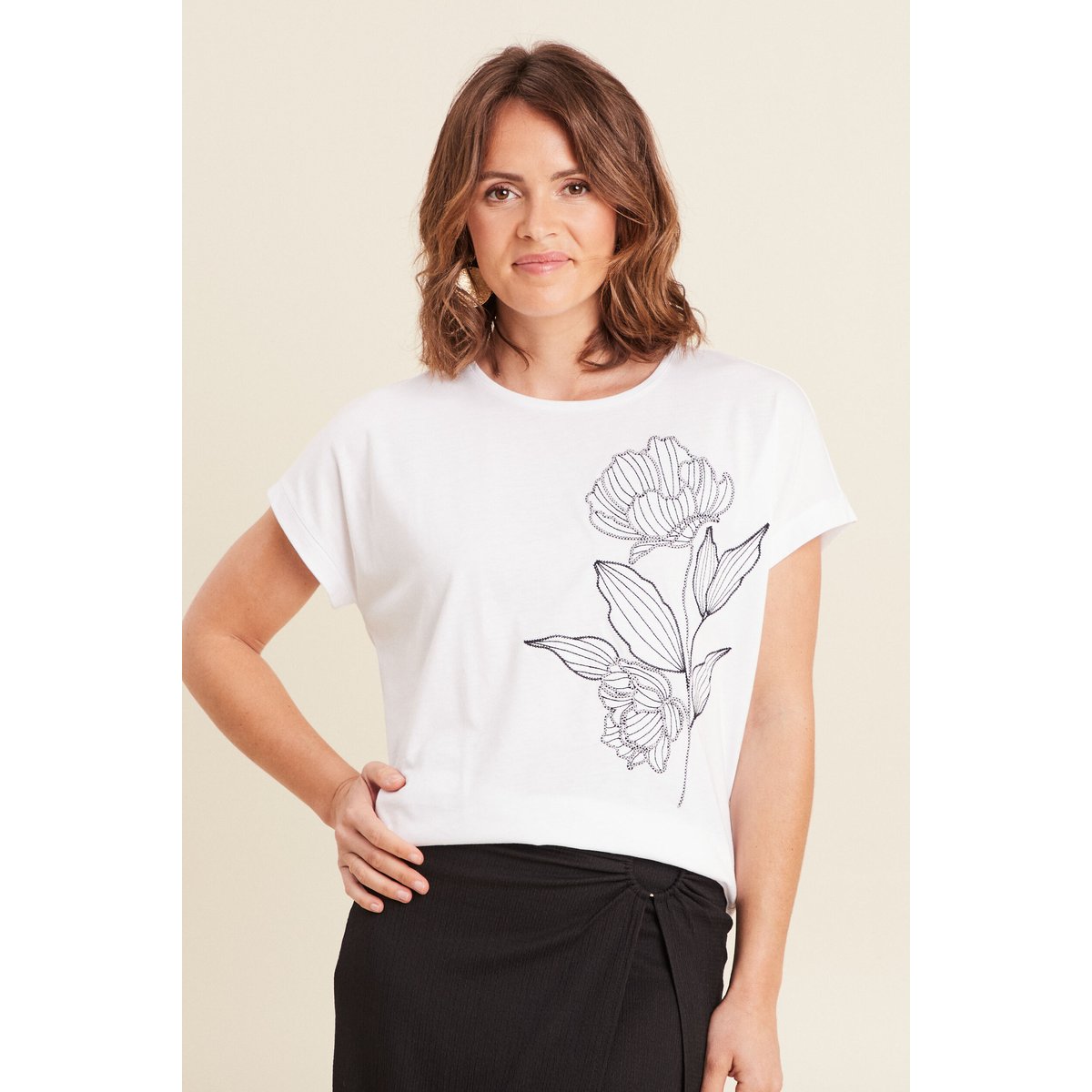 T-shirt manches courtes blanc, BREAL