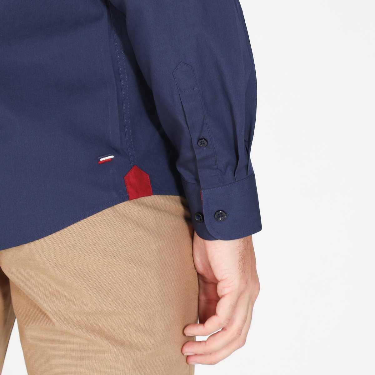 Chemise popeline manches longues en coton COCKER marine, GENTLEMAN FARMER