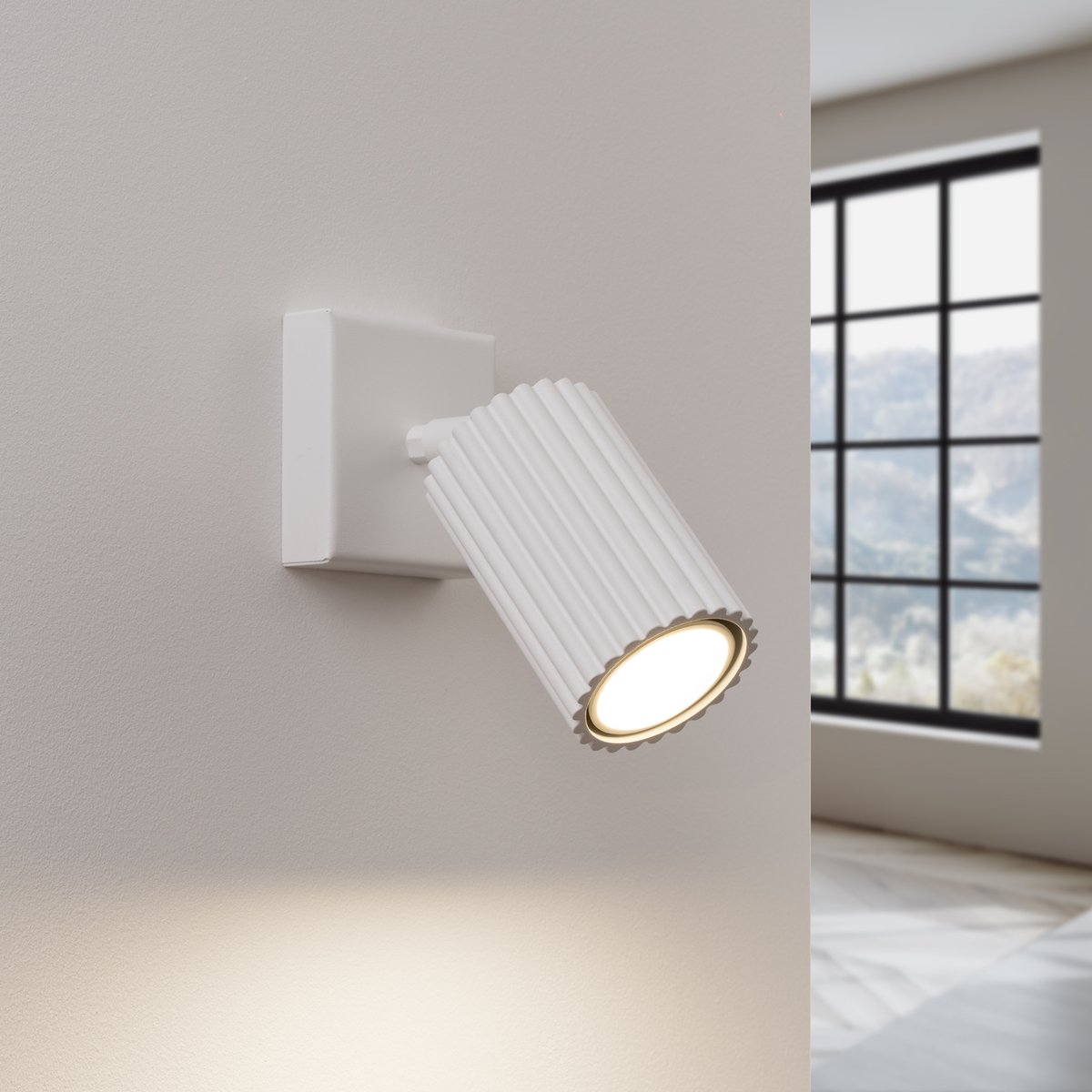 Applique Aluminium Blanc GU10 1 Karbon blanc, EDEN