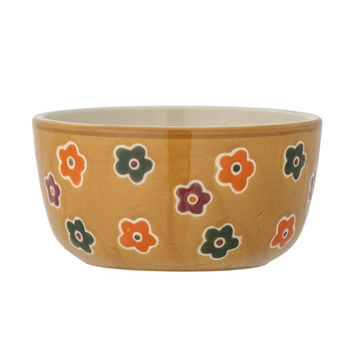 Bol grès floral ADDY marron clair, BLOOMINGVILLE