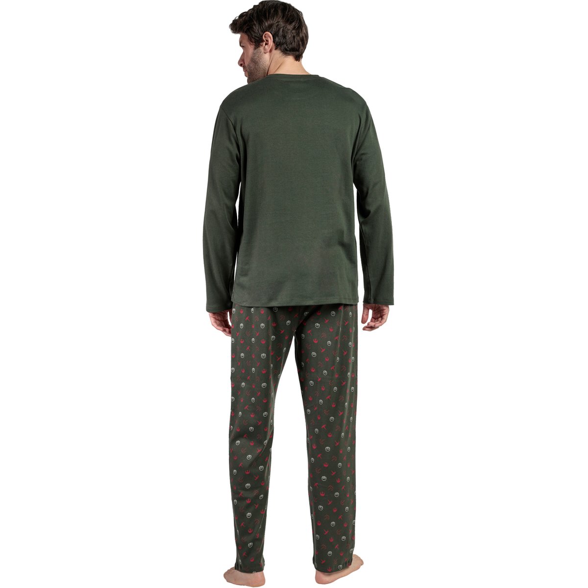 Pyjama pantalon top manches longues Resistance Pilot Star Wars vert, ADMAS