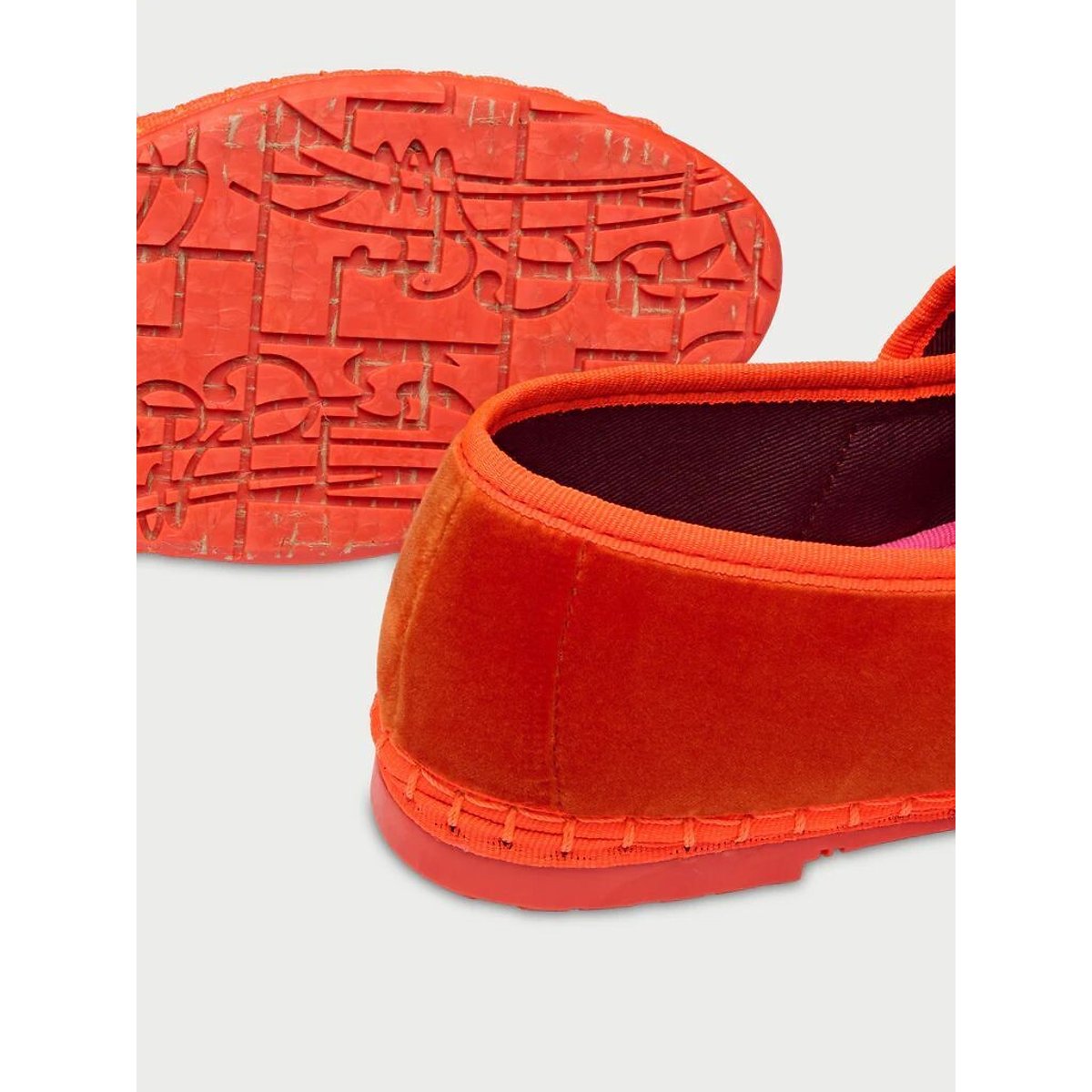 Lady Sophie Velour Ballet Pumps orange, FLABELUS