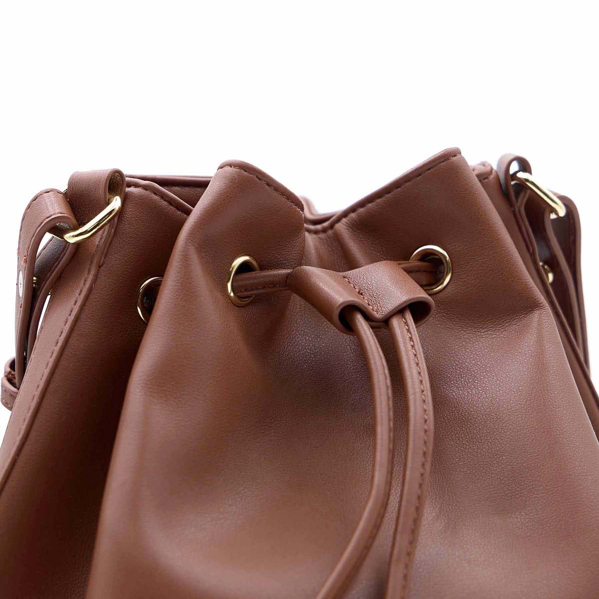 Sac seau Cécile marron, MISE AU GREEN