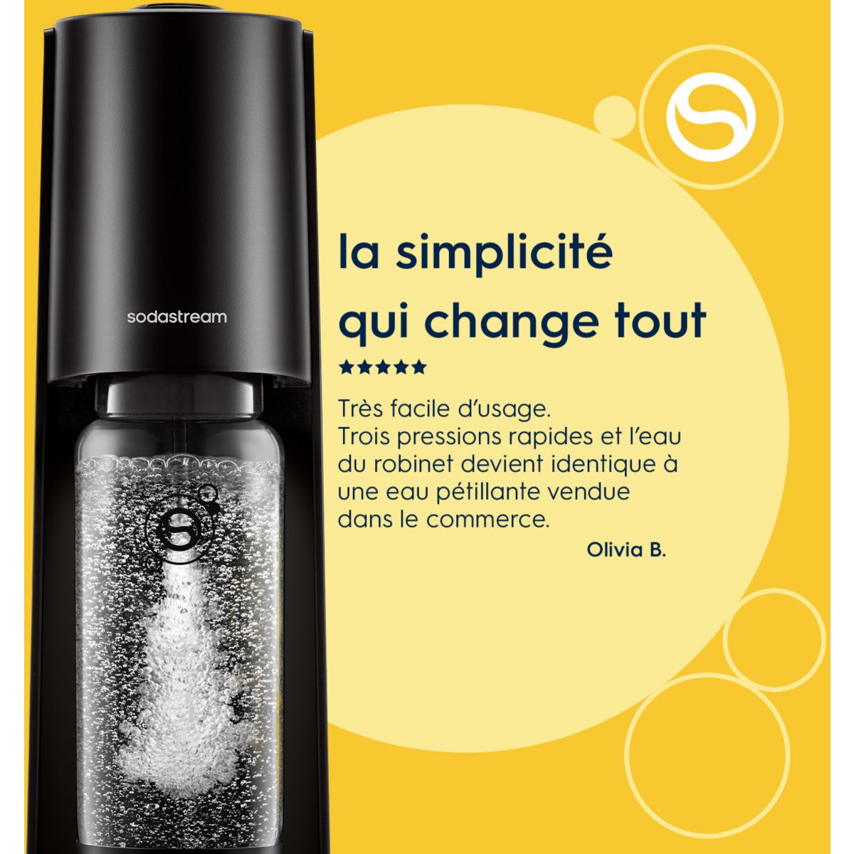 Machine à soda CLASSIC Noire couleur unique, SODASTREAM