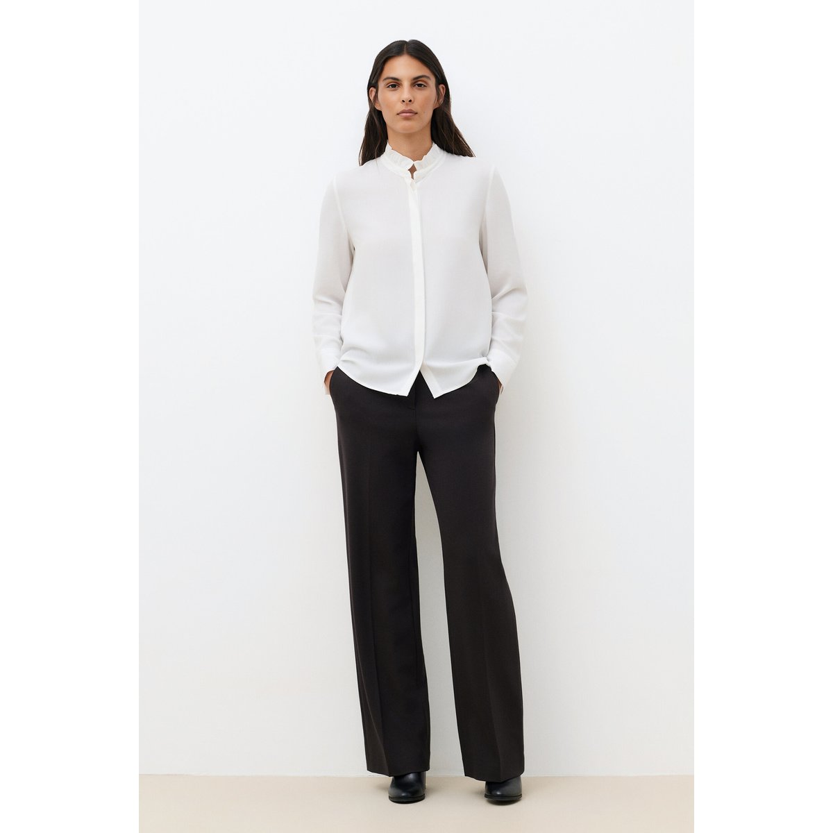 Chemise droite col mao CIRA ecru, CAROLL