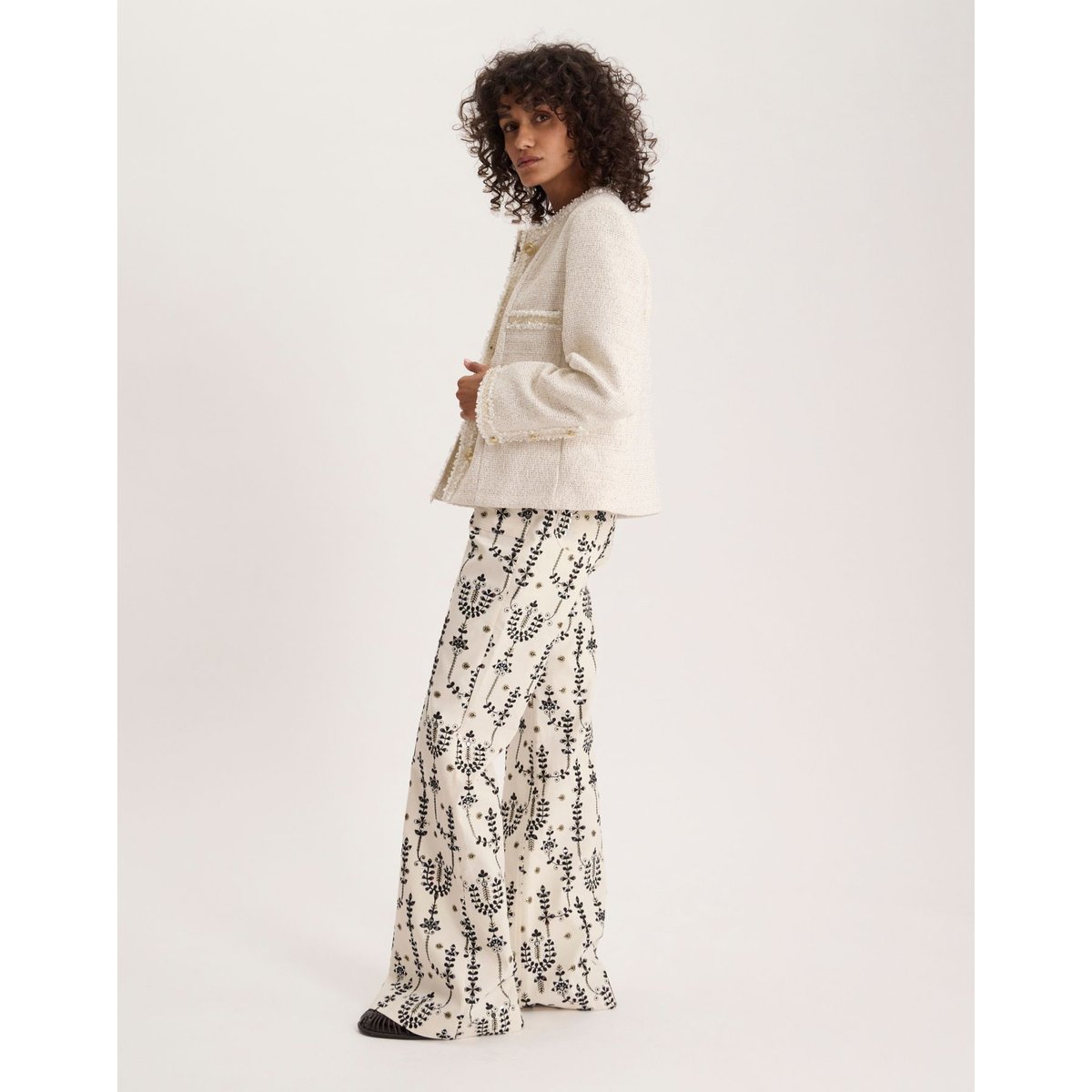 Veste Adelaïde en coton ecru, INES DE LA FRESSANGE PARIS