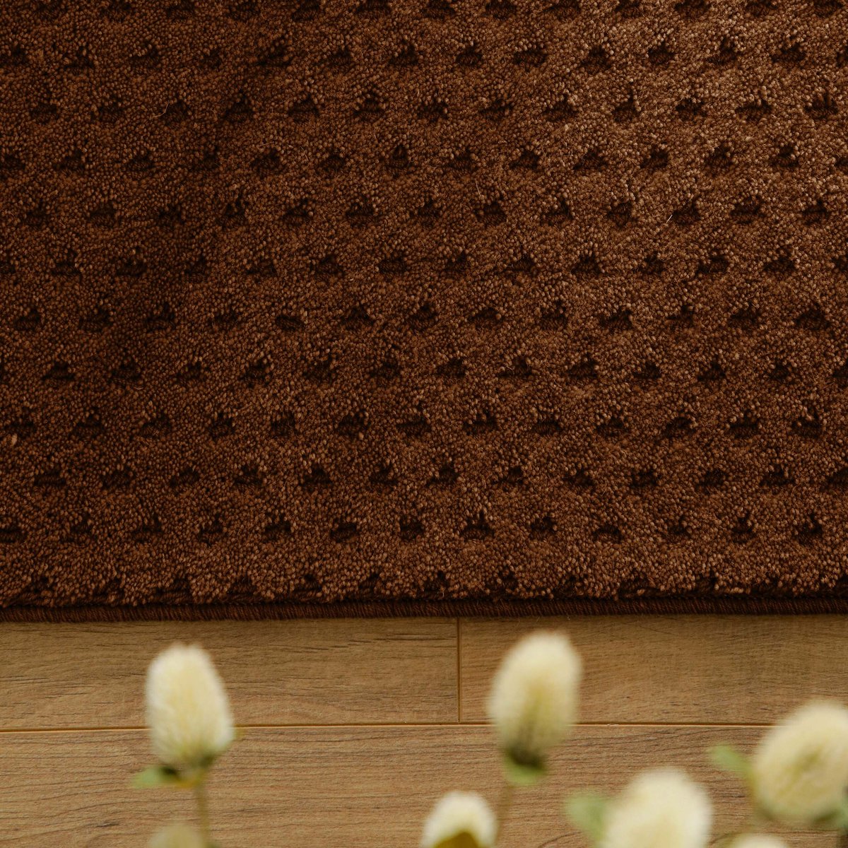 Tapis en laine avec relief , CASTELLO THREE marron, WECON HOME