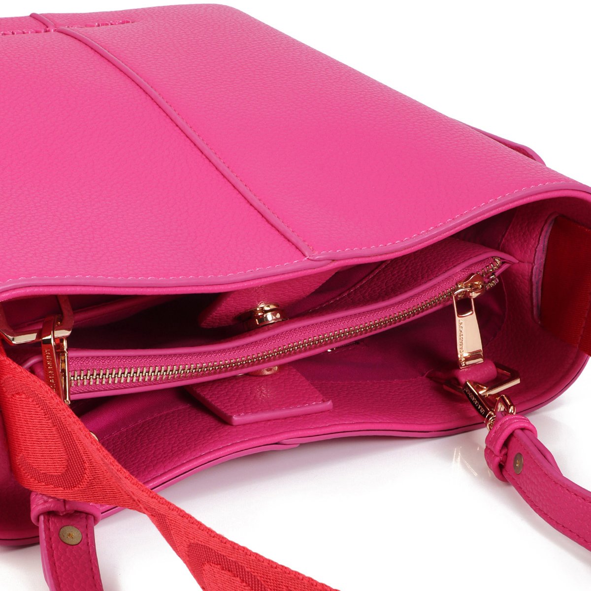 Sac seau avec bandoulière fuchsia, LOLA CASADEMUNT