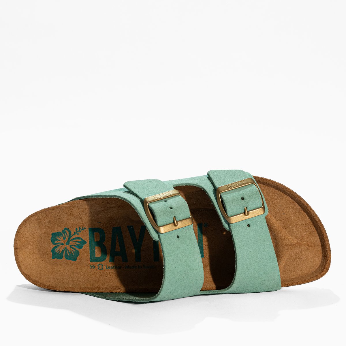 Sandales en cuir suédé ATLAS turquoise, BAYTON