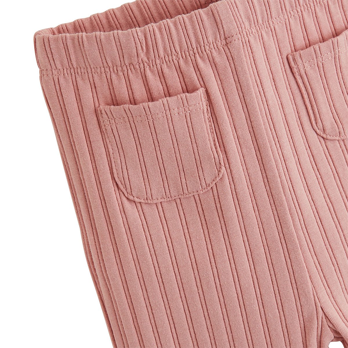 Lot de 2 leggings enfant côtelés Cléo rose, PETIT BEGUIN