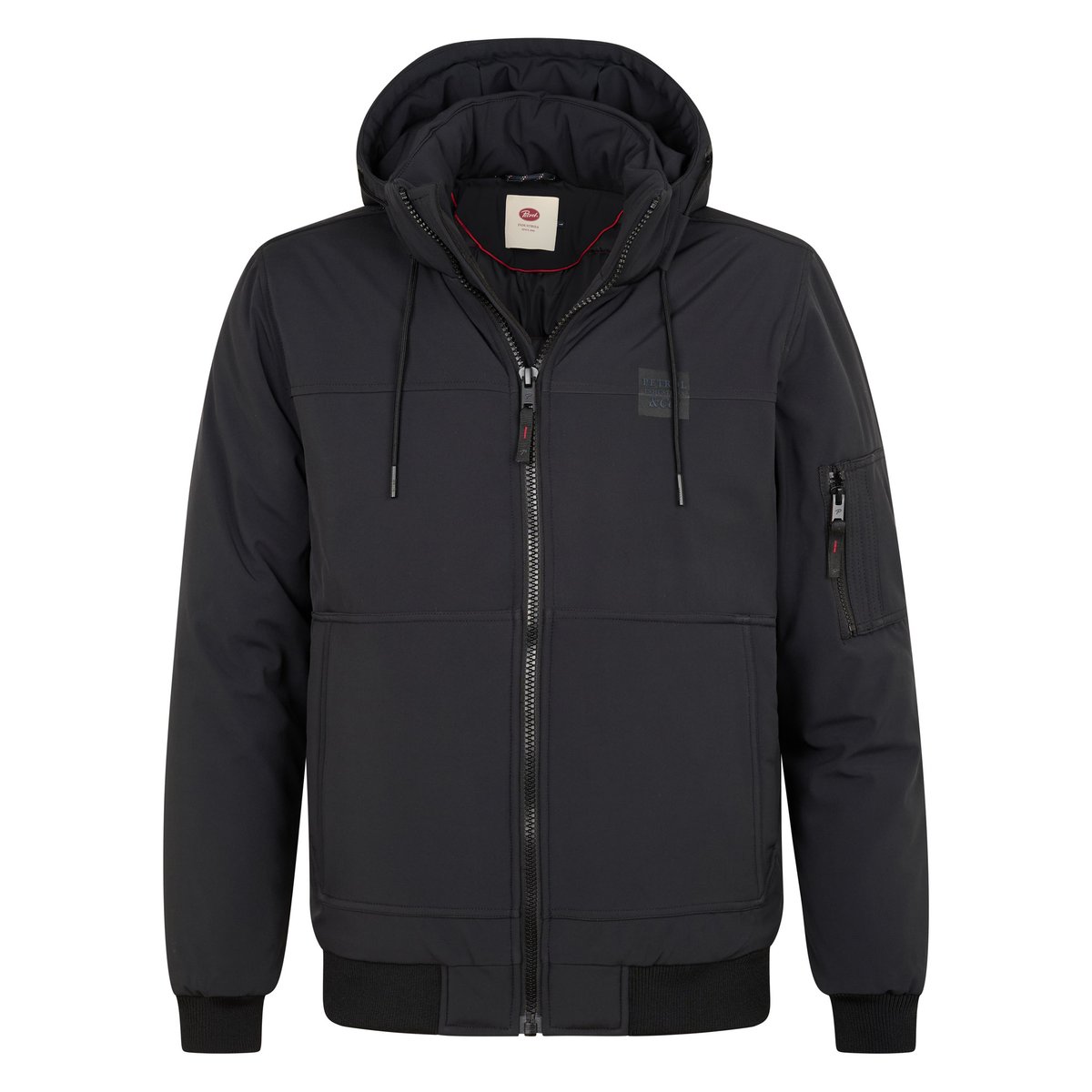 Bomber à capuche ironvalley noir deep black, PETROL INDUSTRIES