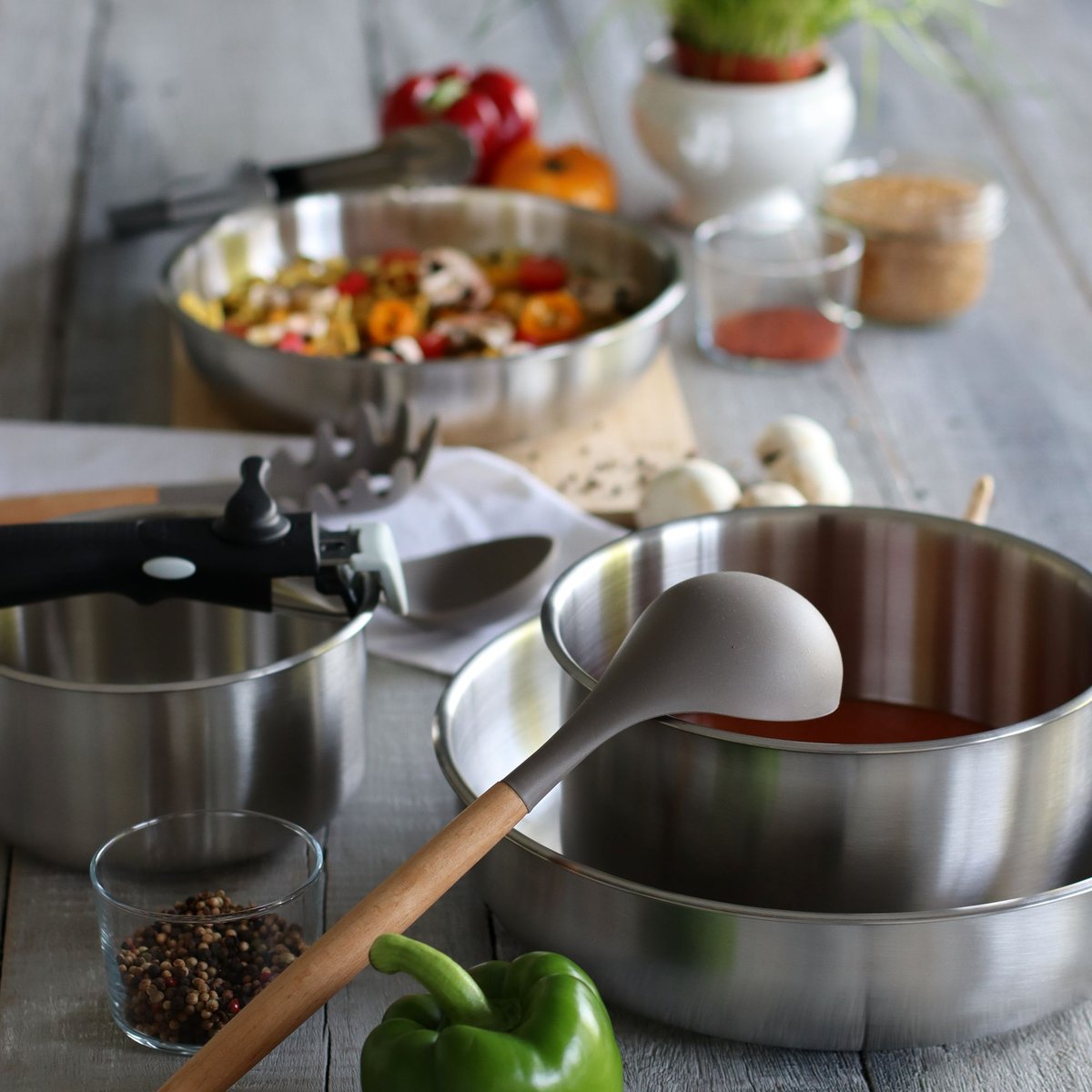 Casserole amovible en acier inoxydable, IRIS inox, MENASTYL