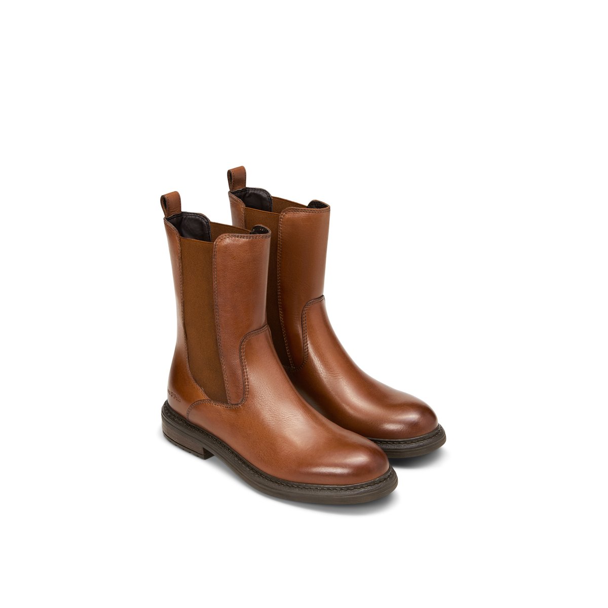 Botte chelsea en cuir de vache noble marron, MARC O'POLO