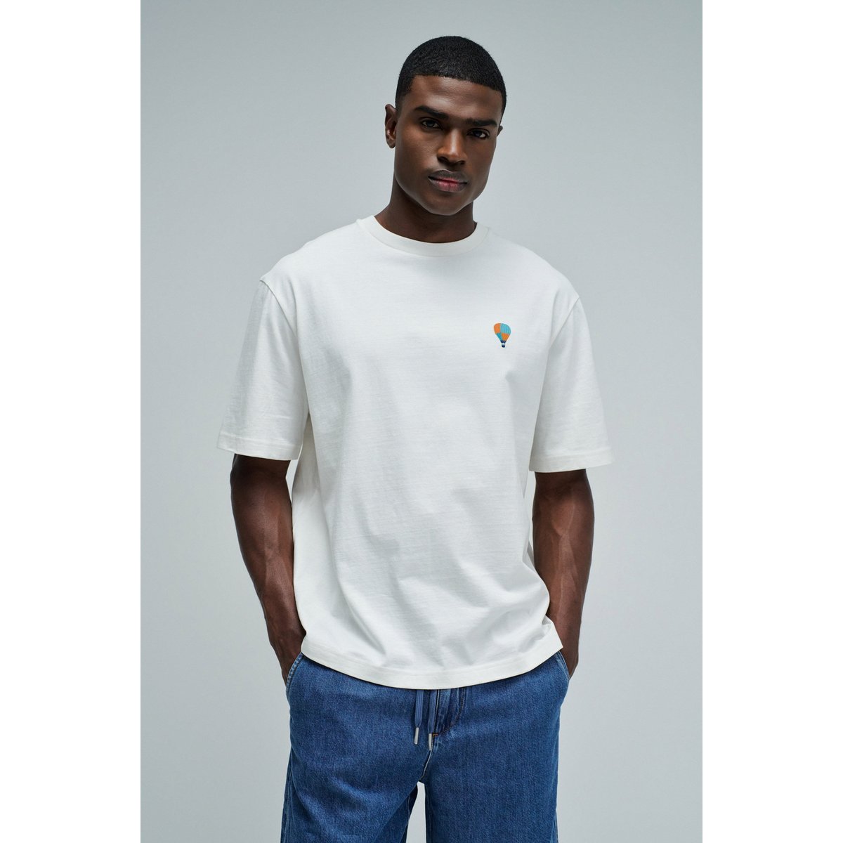 T-SHIRT AVEC IMPRIMÉ AU DOS beige, SALSA JEANS