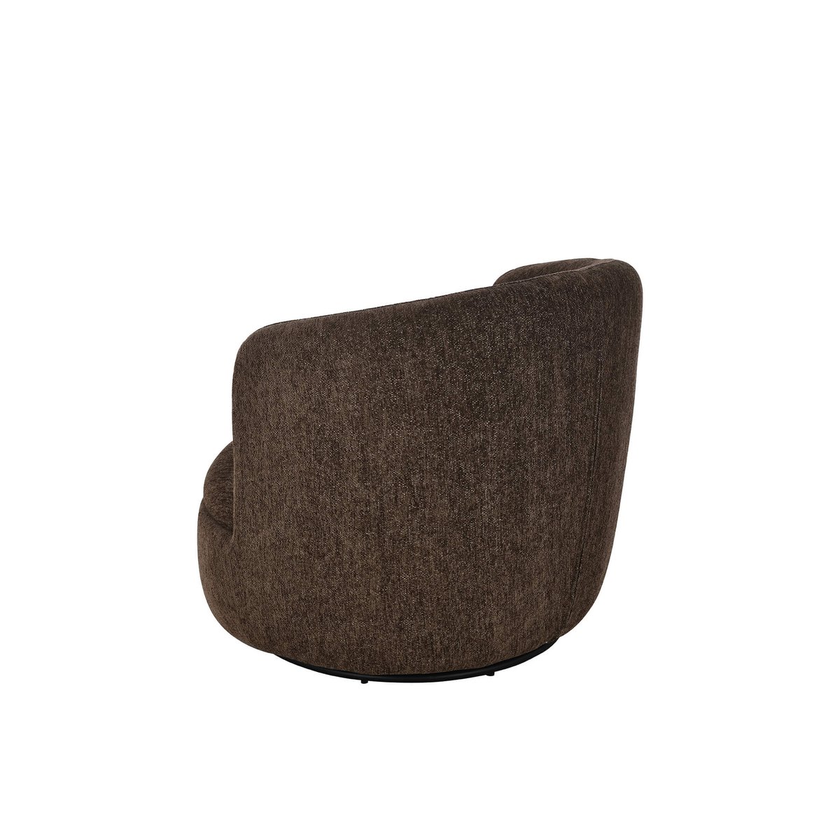 Fauteuil pivotant en tissu ANDER marron, SORELH