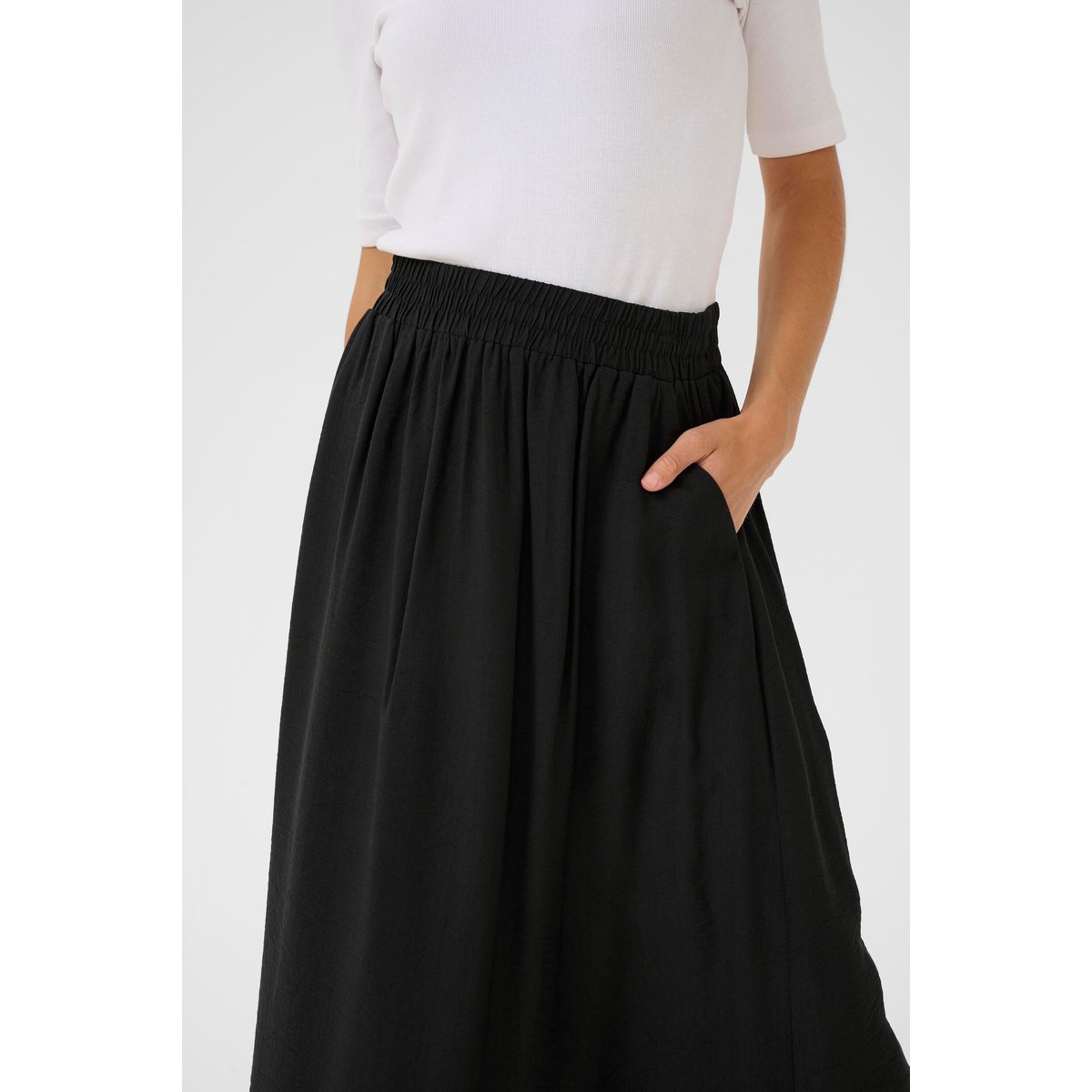Jupe - tissage léger noir black deep cc, KAFFE