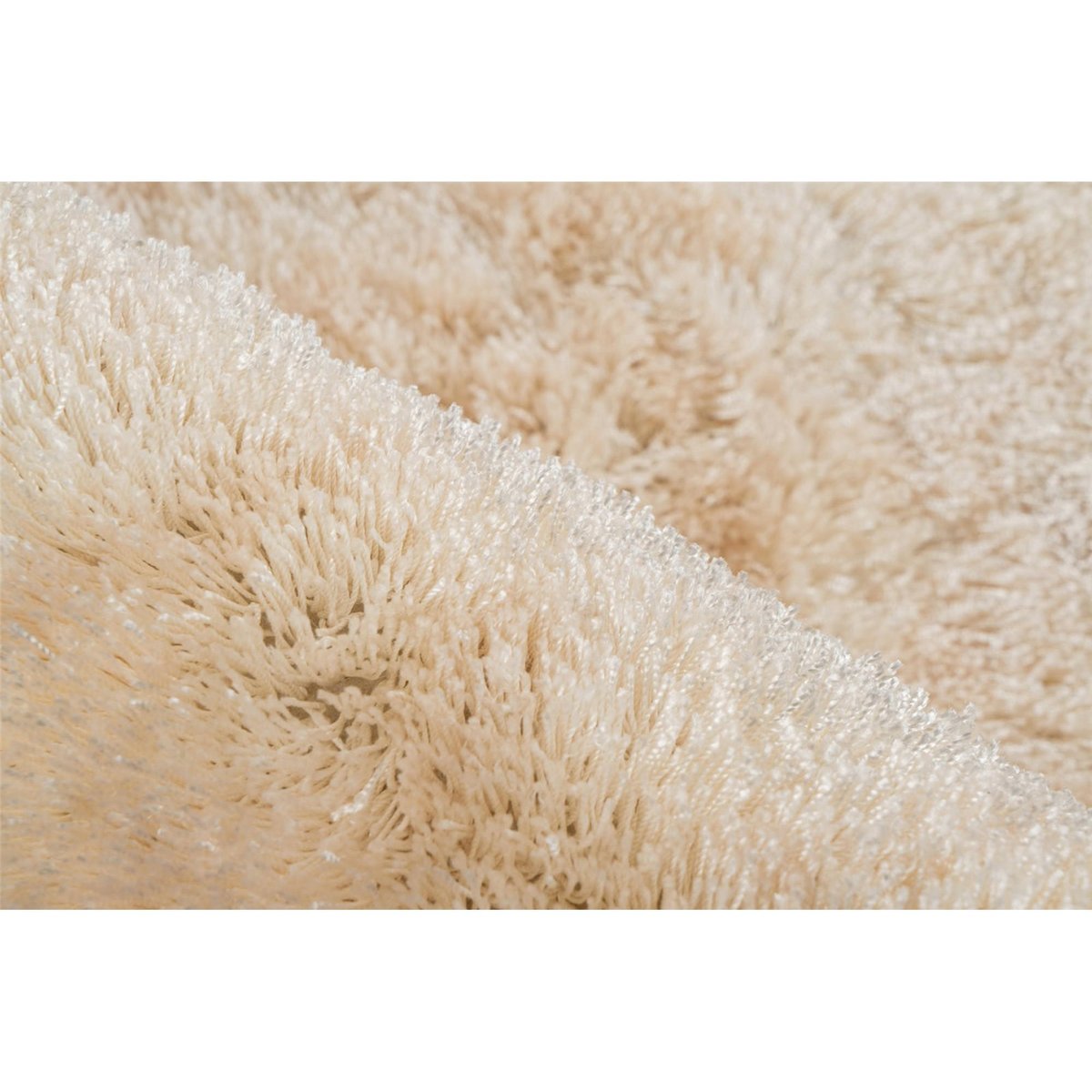 Tapis shaggy à poils longs carré uni, Soul crème beige clair uni, ARTE ESPINA