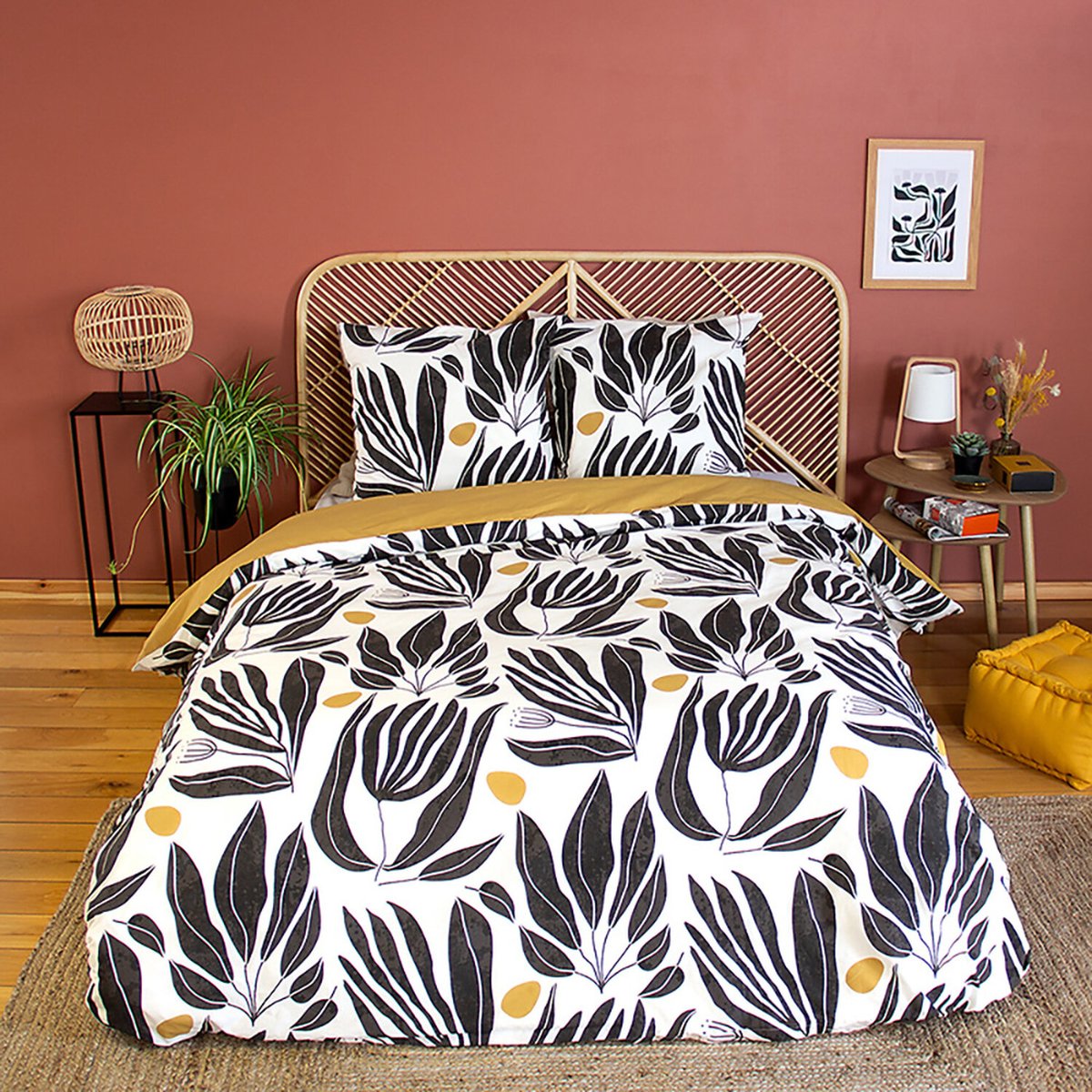 Parure imprimée housse de couette coton, NOLIe imprime, C DESIGN HOME TEXTILE