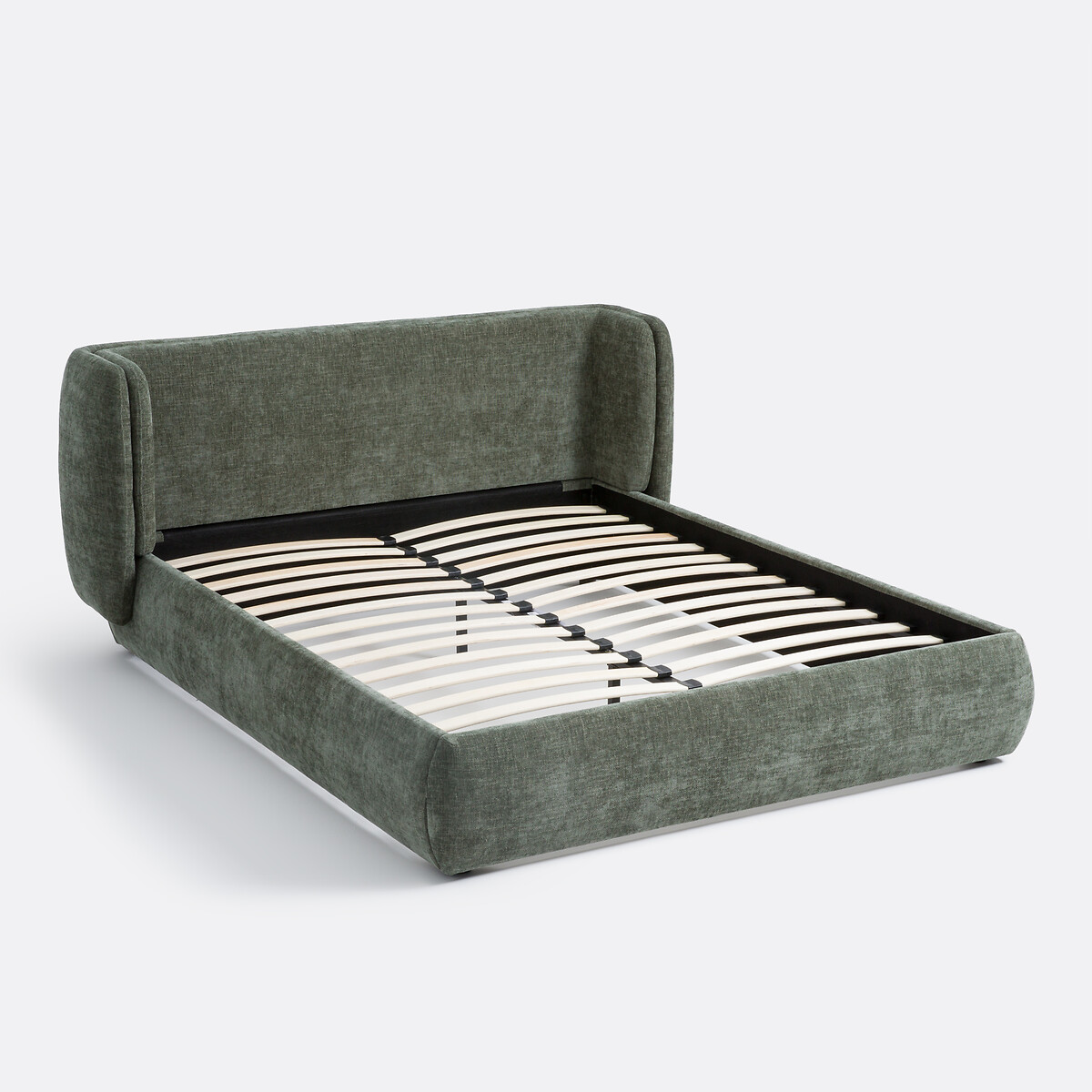 Gestoffeerd bed met bedbodem, Meridiano donkergroen, LA REDOUTE INTERIEURS