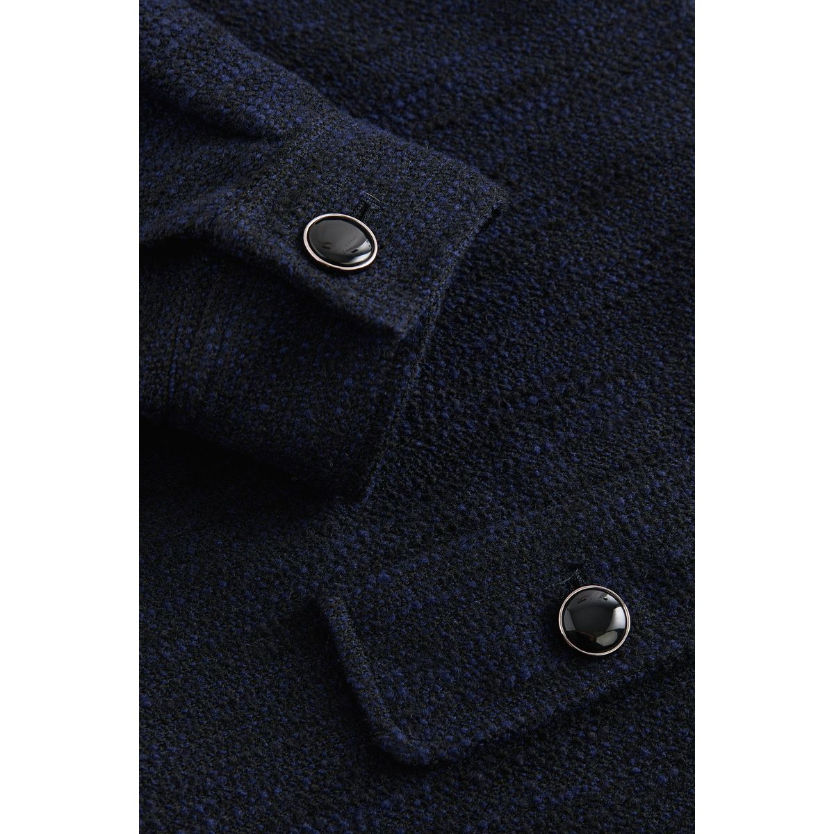 Veste-chemise boutonnée en maille bouclée bleu marine, NEXT