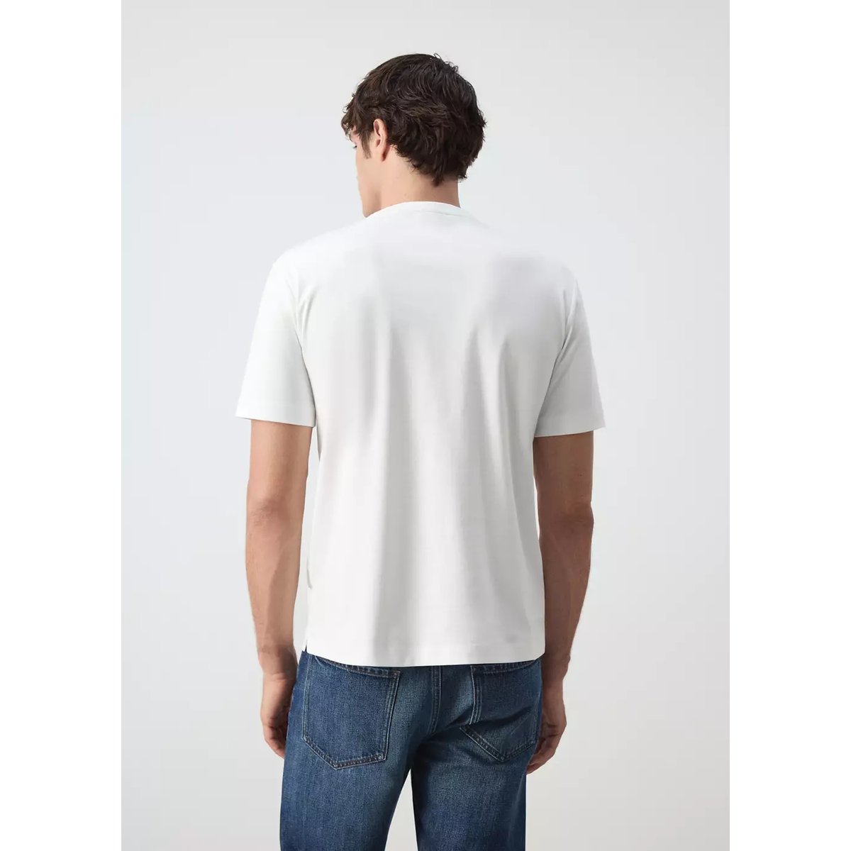 T-shirt 100 % coton regular-fit blanc, MANGO MAN