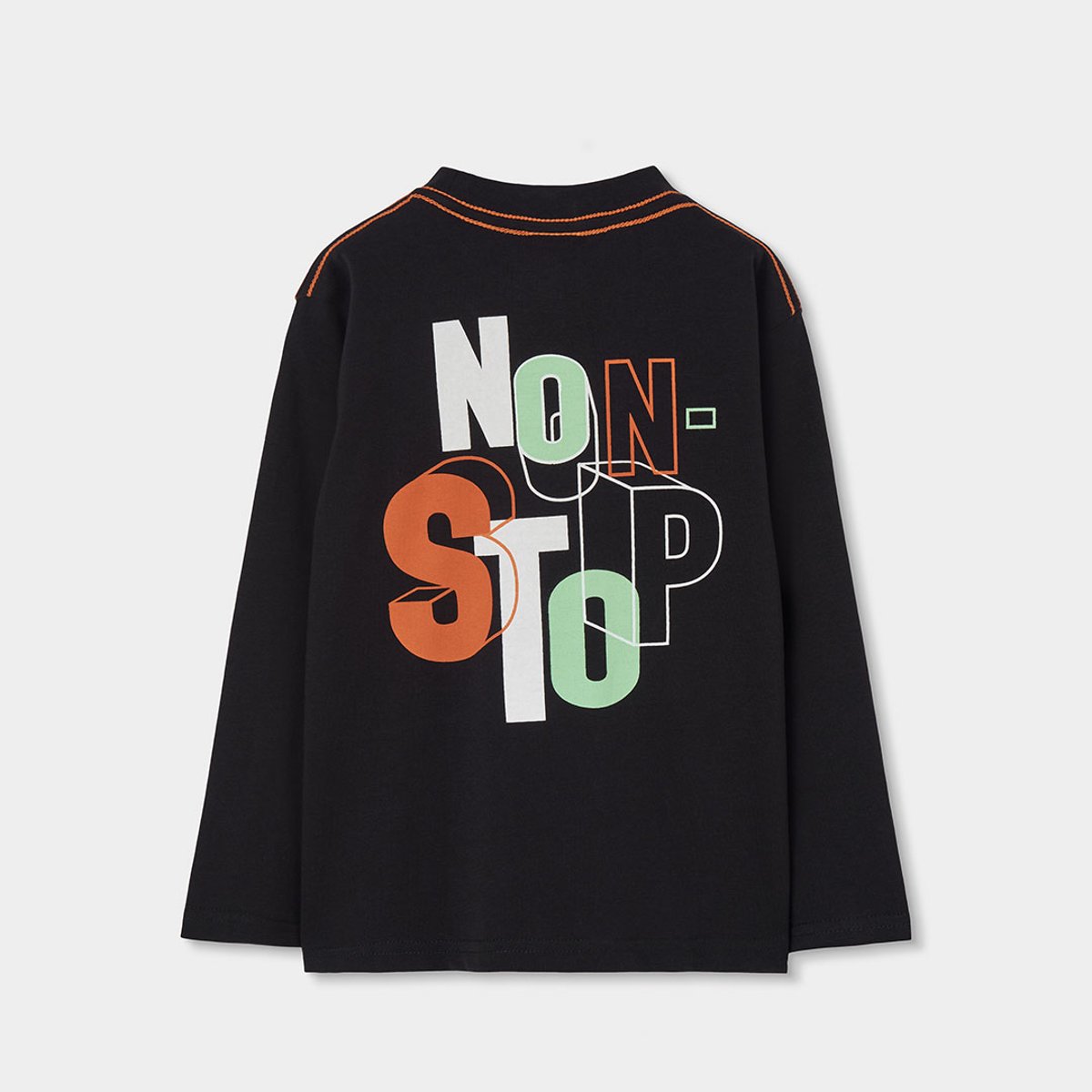 T-shirt garçon en maille imprimé Move noir, BOBOLI