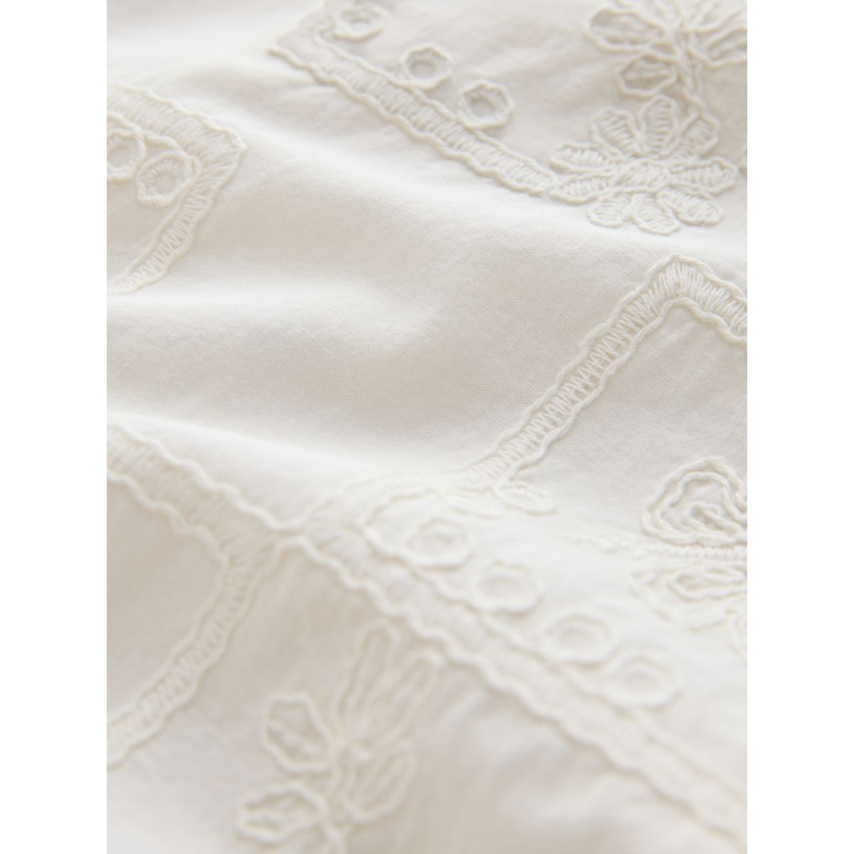 Chemise à manches courtes et motifs brodés blanc écru, NEXT